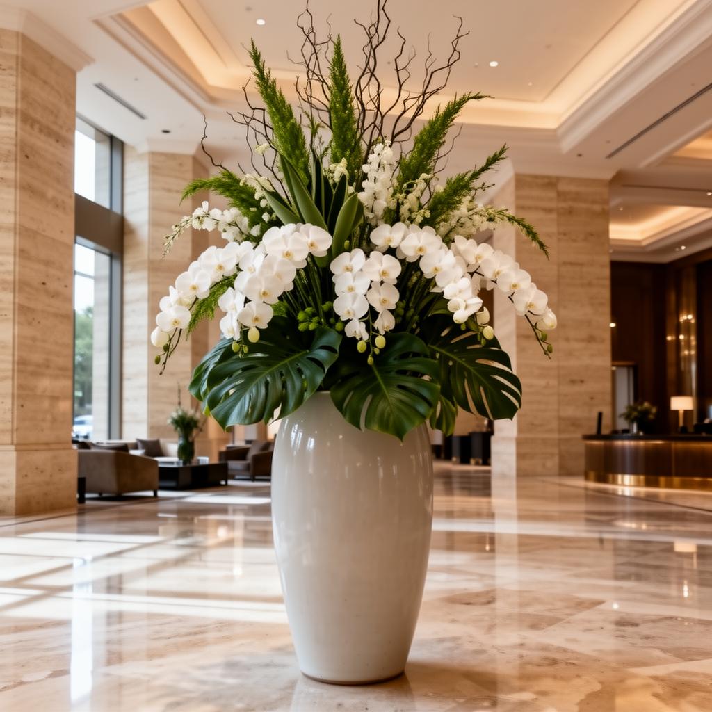 Commercial floral installation
